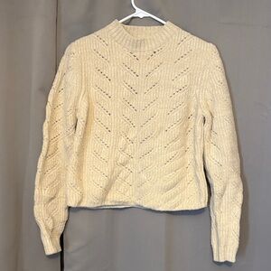 Carve Designs Cream Cable Knit Sweater